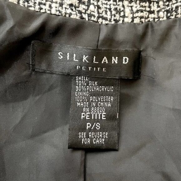 SilkLand Tweed Raw Hinge Blazer Petite - Picture 9 of 10